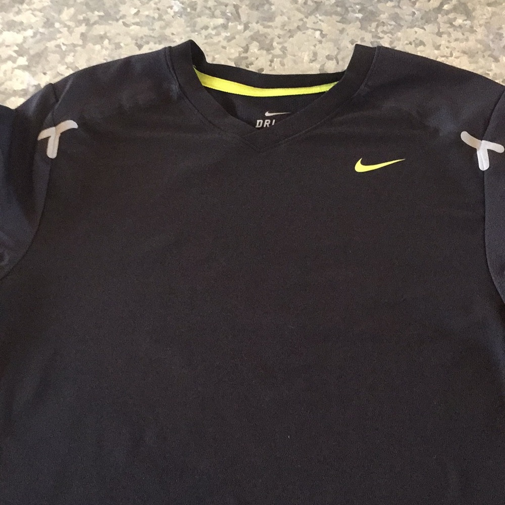 Black Nike dri fit shirt.